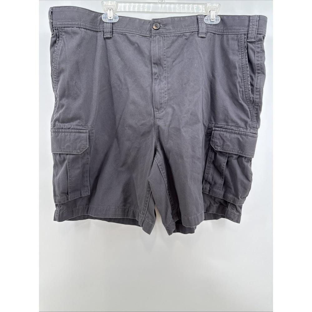 AMAZON ESSENTIALS Mens 46 Gray Cotton Canvas Cargo Shorts‎ 8.5" inseam